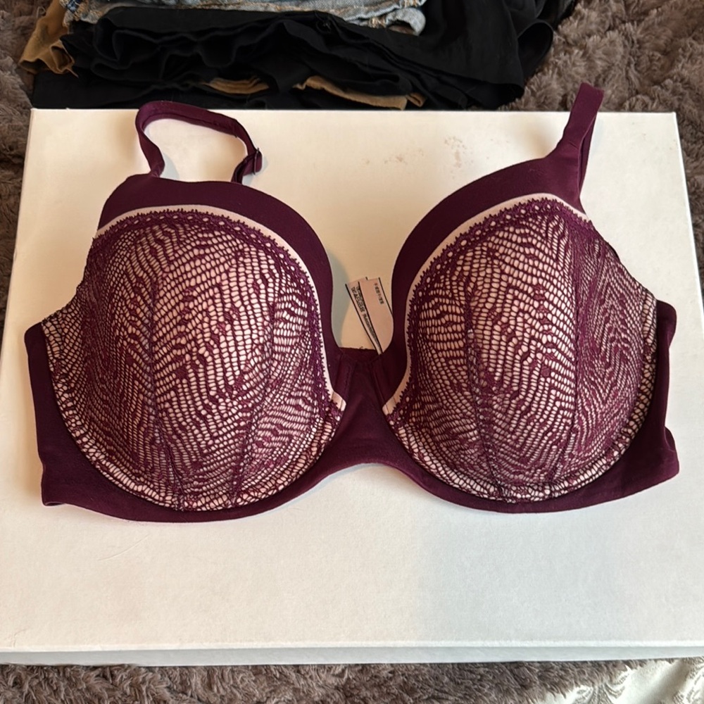 Victoria's Secret Purple Textured Underwire Bra